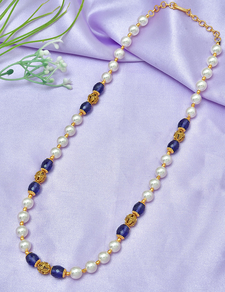 Designer Pearls and Amethyst Beads Mala