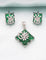 Zirconia Rhodhium Polish Pendant Set