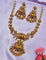 Designer Matt Lakshmi Devi Peacock Necklace Set With Gold Balls