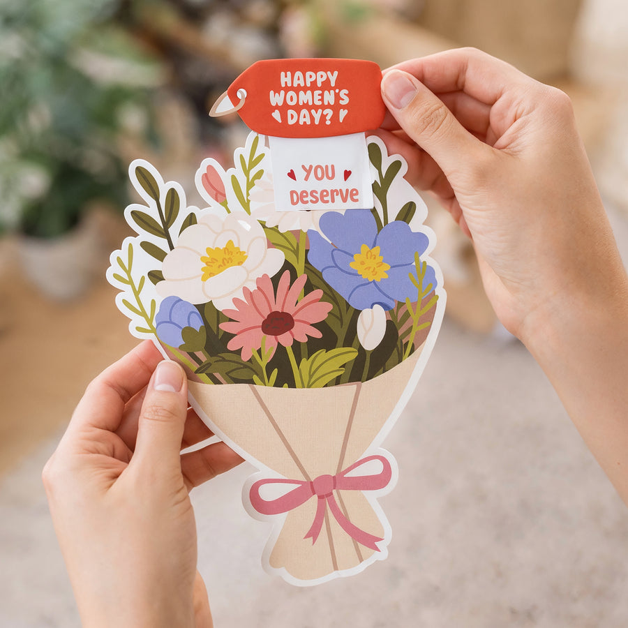 Flower Card with Hidden Message - Set of 20