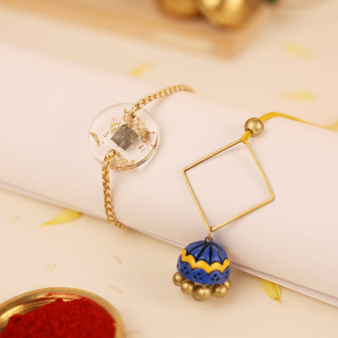 Bhaiya-Bhabhi Rakhi-Blue (Set of 10)