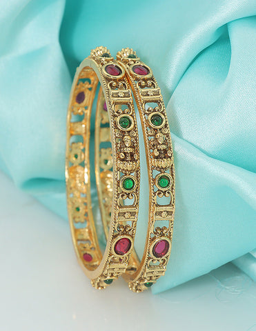 Designer Matt Lakshmi Devi Kempu Bangles