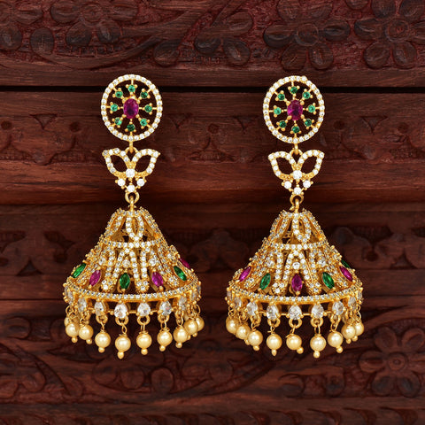 Zirconia Jhumka Earrings