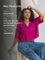 Solid Pink Modal Shirt Top - Comfort fit