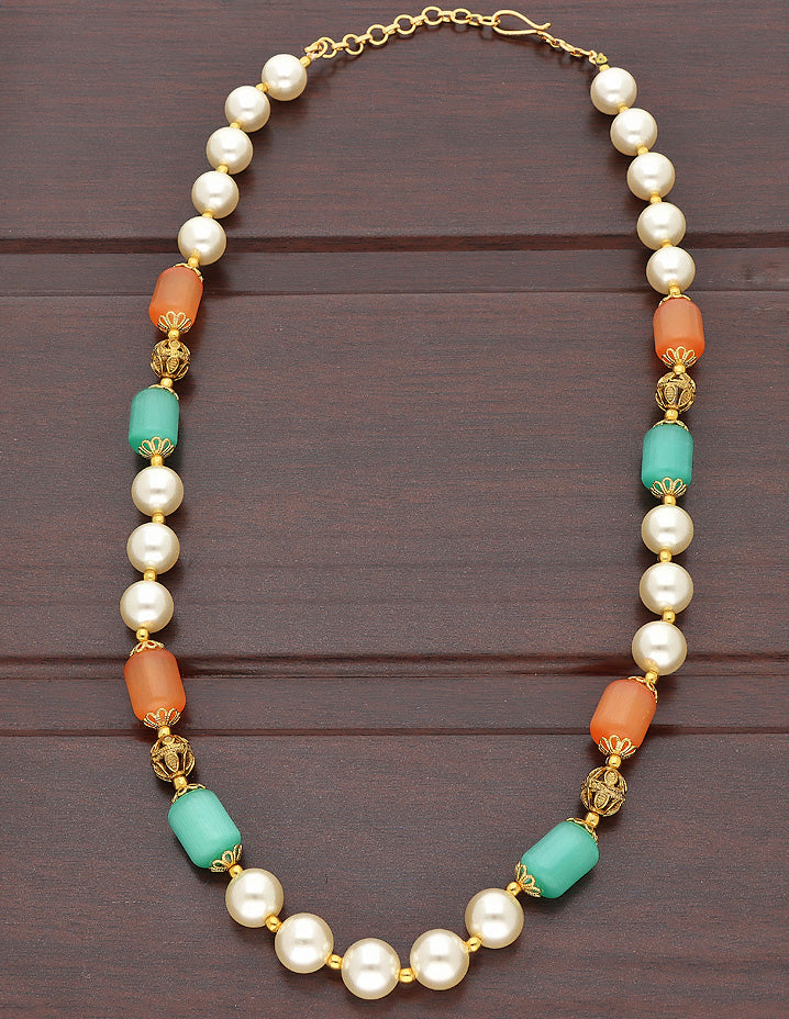 Designer Pearl and Tube Beads Mala