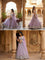 Lilac Net Heavy Sequins And Hand Embroidered Ghagra Set