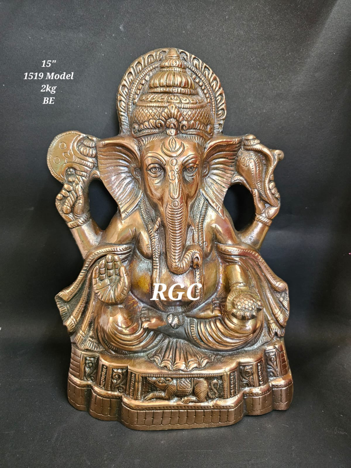 Gun metal ganesha new model 15 inches