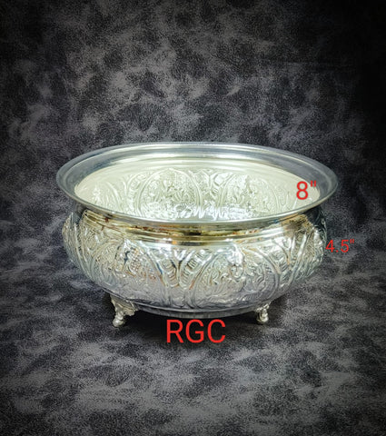 RGC German silver Astalakshmi Prasadam bowl with legs