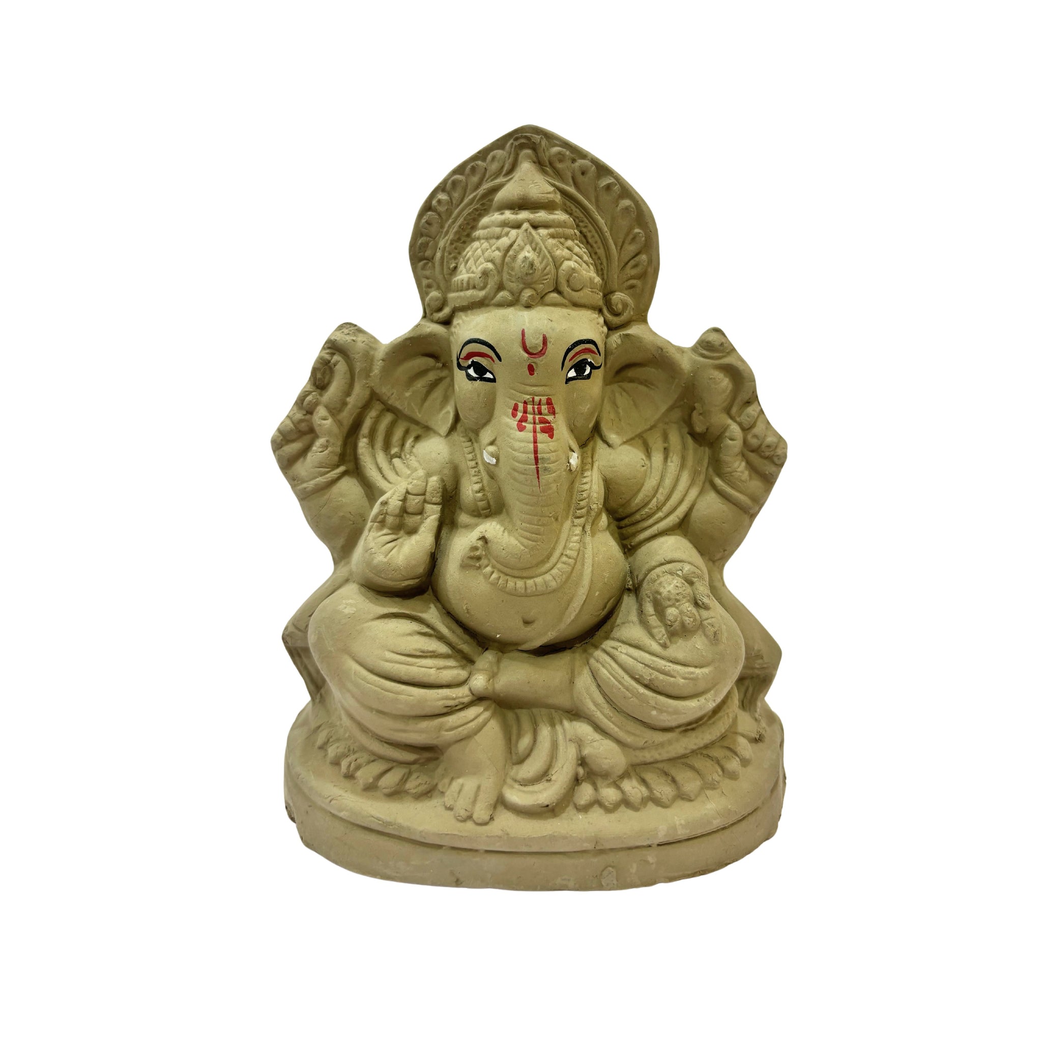 7.5 Inches Pure Clay Eco-Friendly Ganesha