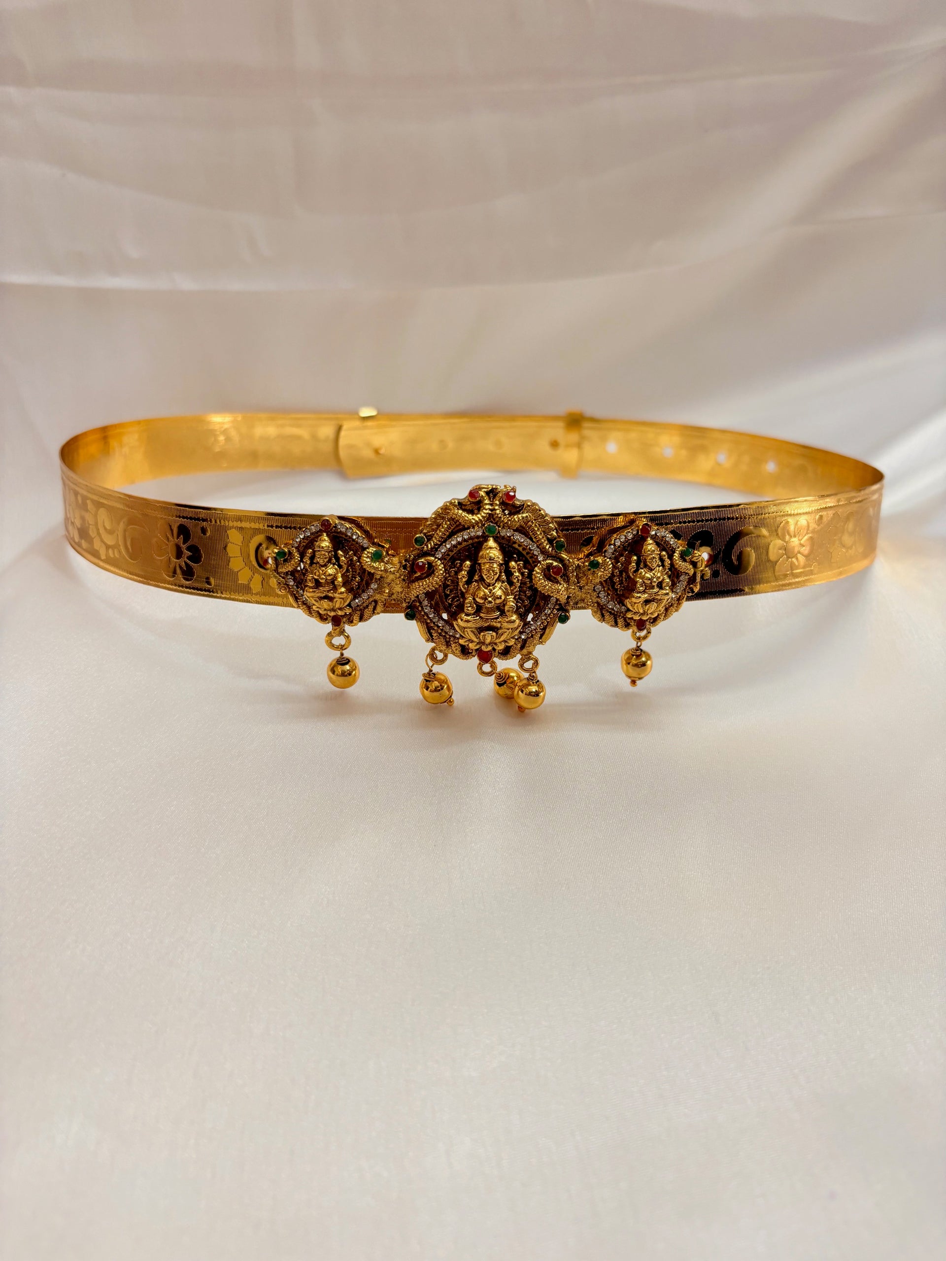 Elegant Hip Belt with Lakshmi Devi Pendant