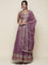 Lavender tissue embroidered Three piece ghagra set