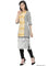 Yellow 3/4 Sleeve Round Neck kurta