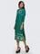 Green Printed Mandarin Neck kurta