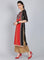 Red & Black Printed Round Neck kurta