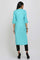 Aqua Blue Printed kurta