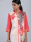 Rose Pink Mandarin Neck Floral Print kurta