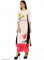 White Printed 3/4 Sleeve kurta