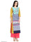 Yellow Printed 3/4 Sleeve kurta