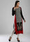 Black & Red Woollen Round Neck kurta