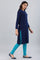 Blue Band Collar Winter kurta