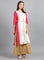 Ecru Round Neck Printed kurta