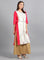 Ecru Round Neck Printed kurta