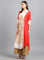 Red Mandarin Neck Floral Print kurta