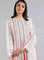 White Mandarin Neck Printed kurta