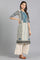 Off-White Round Neck Printed kurta