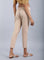 Beige Ankle-Length Trousers