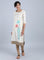 White Round Neck Floral Print kurta