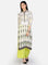 Off-White Mandarin Neck Parrot Print kurta