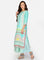 Green Round Neck Printed kurta