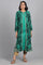 Green Round Neck Embellished Winter kurta