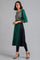 Green Round Neck Yarn-dyed Winter kurta