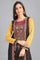 Yellow Round Neck Yarn-dyed Winter kurta