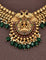 Designer Matt Lakshmi Devi Ruby Emerald Necklace Set With Monalisa Beads