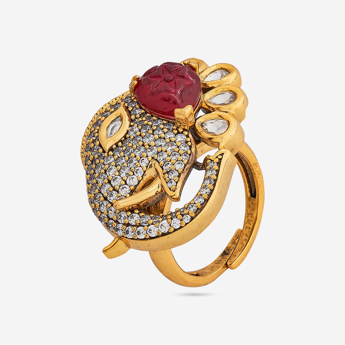 Kundan Finger Ring 193208