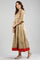 Beige Round Neck A-Line kurta