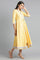 Yellow Round Neck Fusion Dress