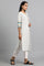 White Round Neck Yarn-dyed kurta