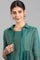 Teal Shirt Collar Yarn-dyed kurta