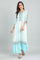 Blue Round Neck Yarn-dyed kurta