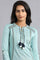 Blue Mandarin Neck Winter kurta