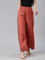 Rust Woven Viscose Basic Palazzo