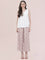 White Woven Viscose Printed Palazzo