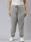 Women Grey Cotton Side Stripe Active Joggers