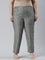 Women Ikat Grey Mid Rise Printed Pencil Pant