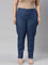 Women Solid Blue Denim Pencil Pants