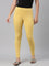 Bright Yellow Cotton Stretch Ankle Length Leggings